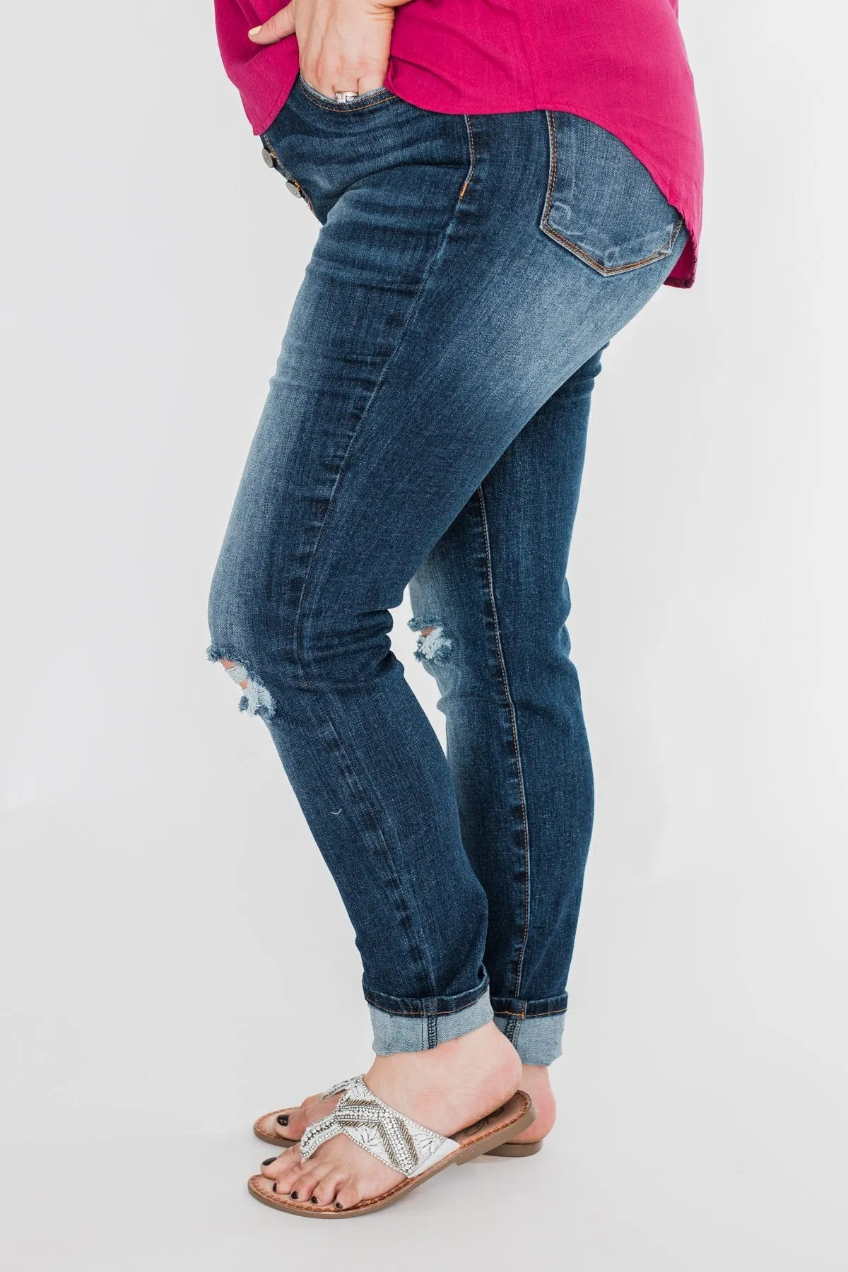 C'est Toi Distressed Skinny Jeans- Bridget Wash