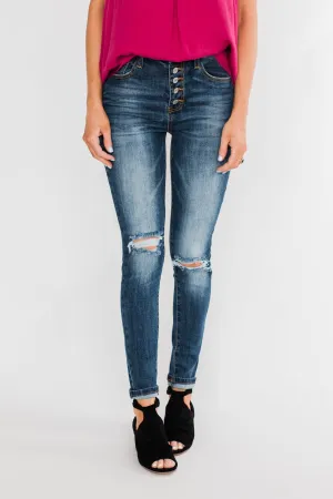 C'est Toi Distressed Skinny Jeans- Bridget Wash
