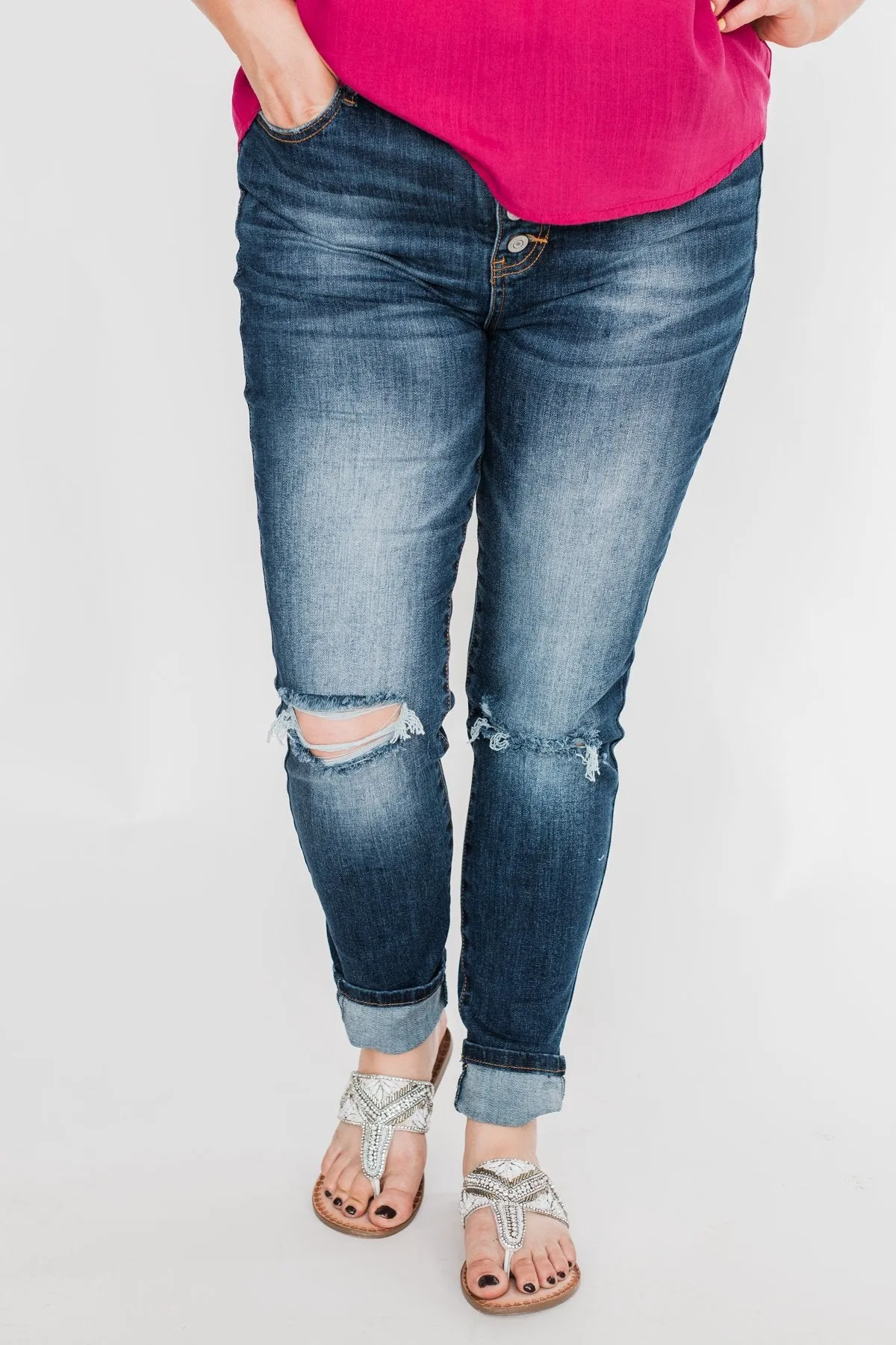 C'est Toi Distressed Skinny Jeans- Bridget Wash