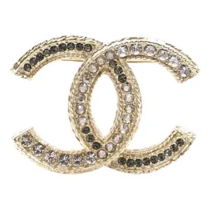 Chanel cc multicolour crystal pins & brooches