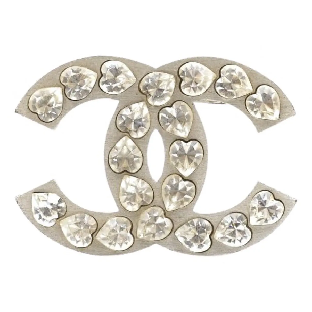 Chanel cc silver metal pins & brooches