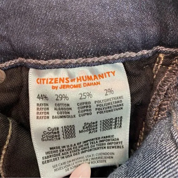 Citizens of Humanity Women's Avedon Slick Skinny Leg Jeans Blue Size 27