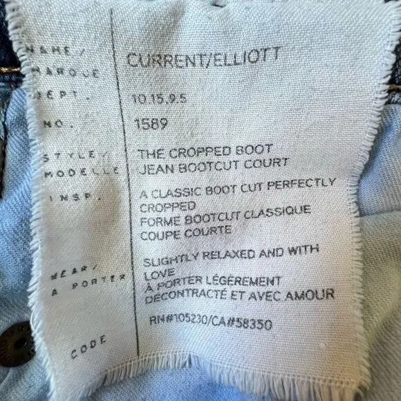Current/Elliott The Cropped Bootcut Jeans