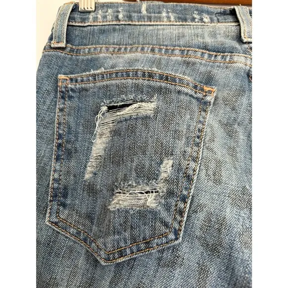 Current/Elliott The Stiletto Denim Leopard Destroy 27