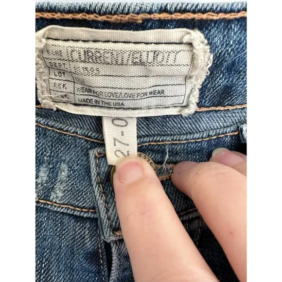Current/Elliott The Stiletto Denim Leopard Destroy 27