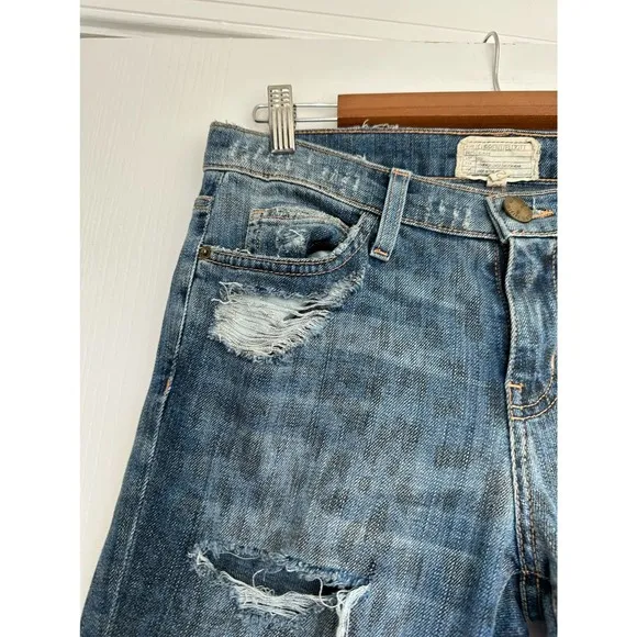 Current/Elliott The Stiletto Denim Leopard Destroy 27