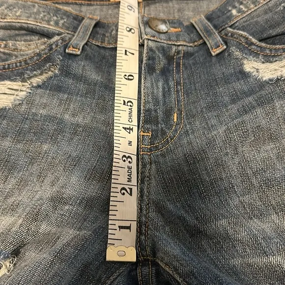 Current/Elliott The Stiletto Denim Leopard Destroy 27