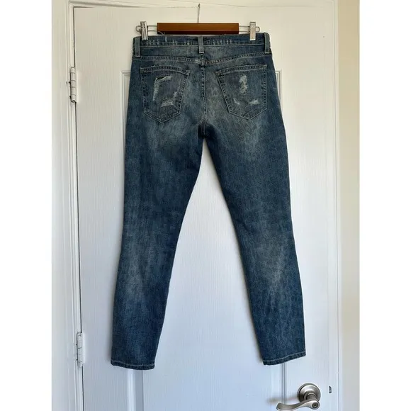 Current/Elliott The Stiletto Denim Leopard Destroy 27