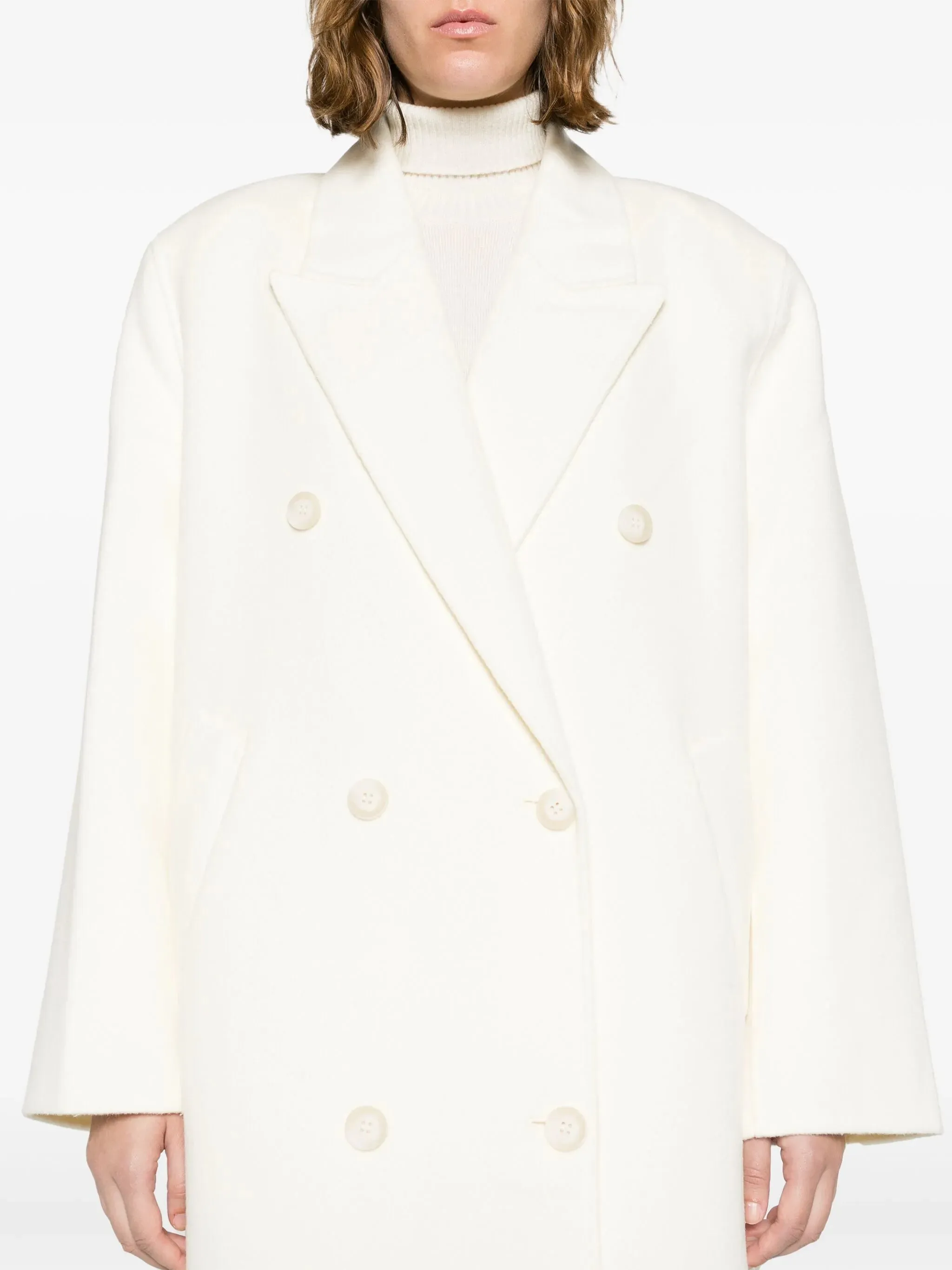 Dedicated assistance coat Gaia Versatile double-breasted