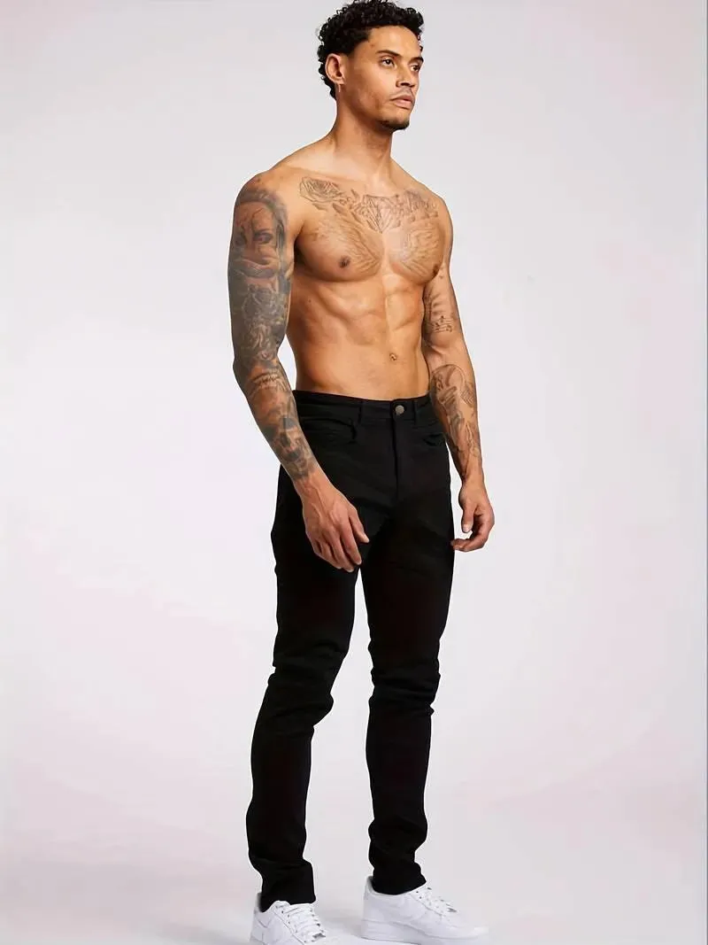 Denim Axel™ | Men's Skinny Jeans | Stretch Denim, Slim Fit, Classic 5-Pocket, Button Fly Design