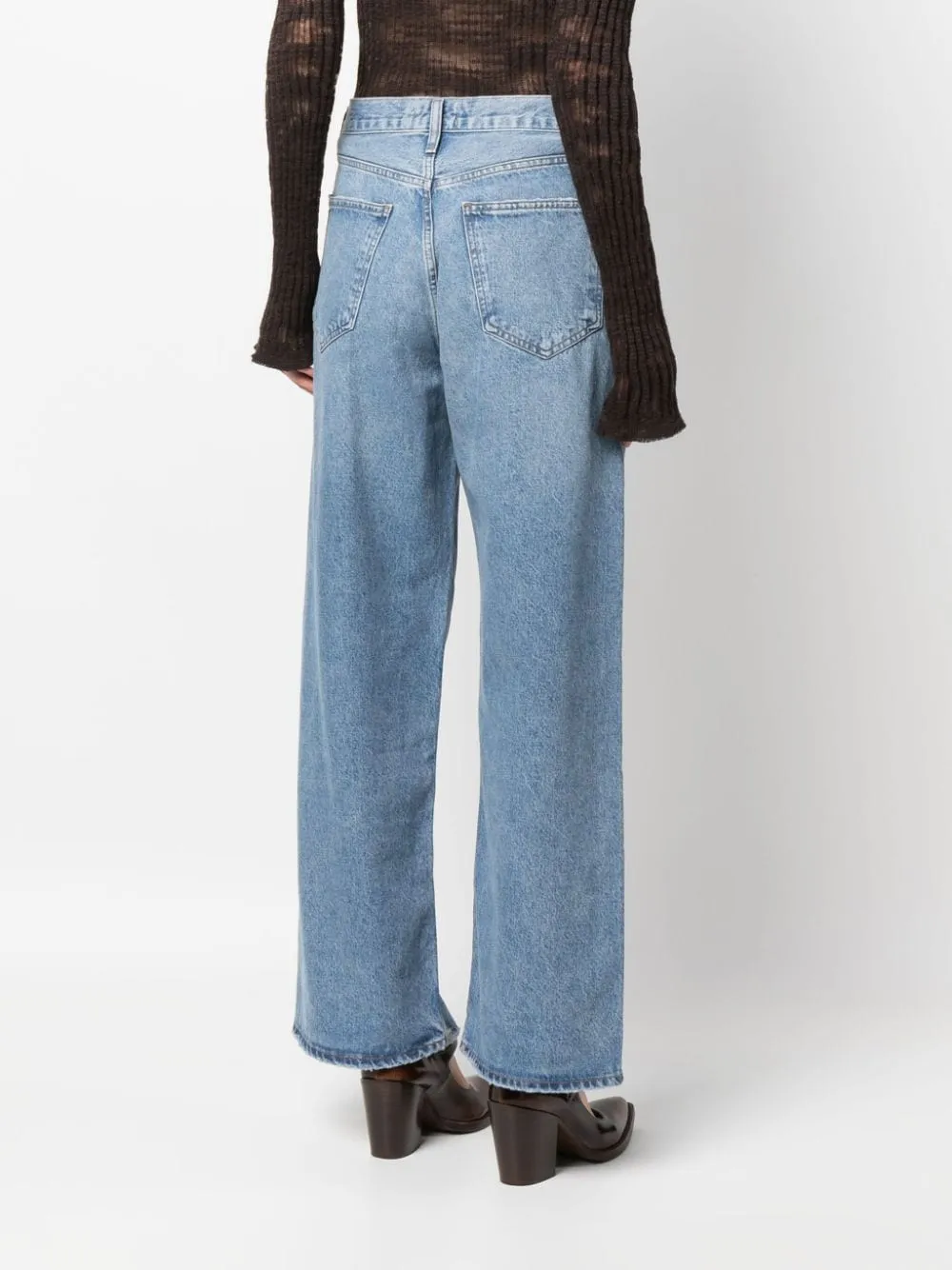 Denim low rise baggy jeans