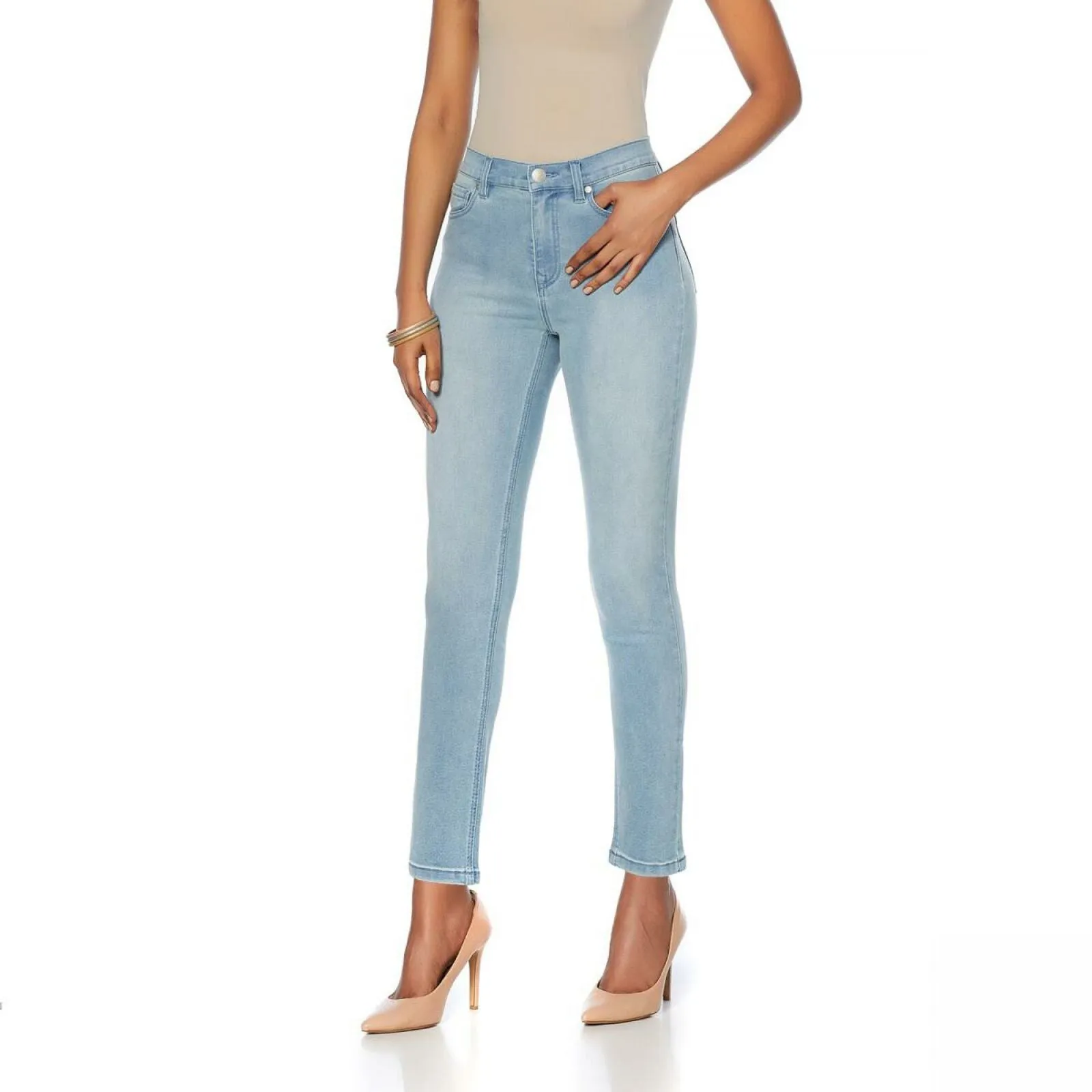 DG2 by Diane Gilman Women's Petite Virtual Stretch Skinny Jeans