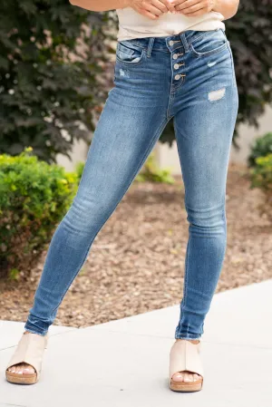 Disclosure High Rise Button Fly Skinny