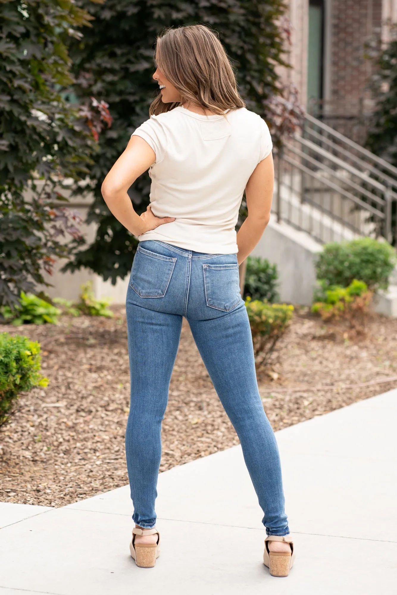 Disclosure High Rise Button Fly Skinny