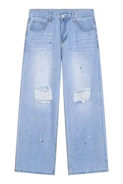 Distressed Jeans with Pockets