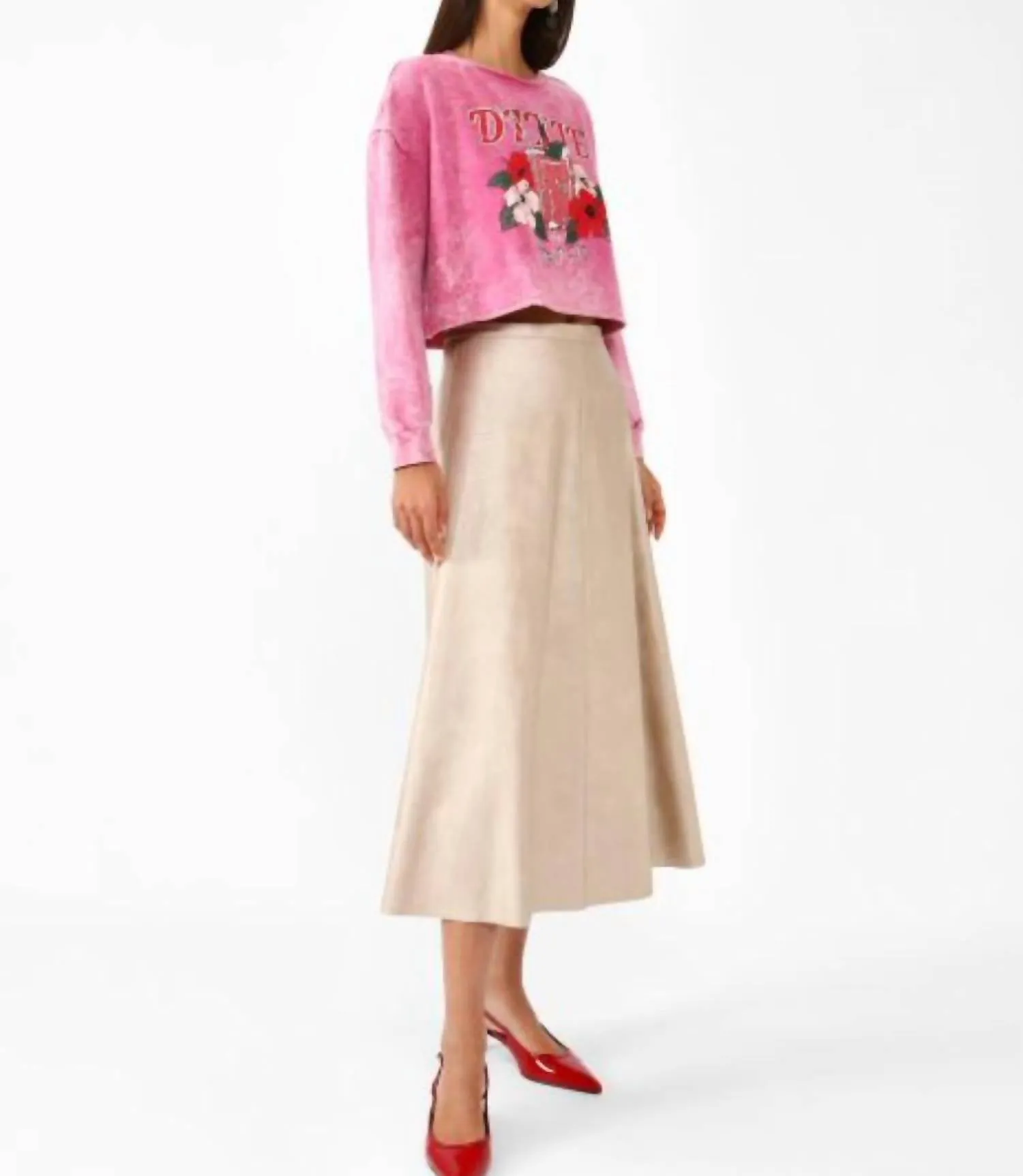 Dixie - Faux Leather Midi Skirt