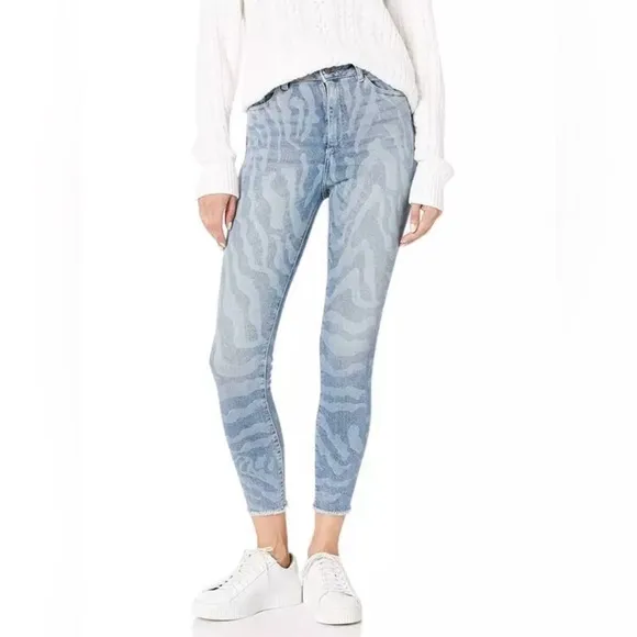 DL 1961 SAHARA Farrow Cropped High Rise Skinny Jeans 28