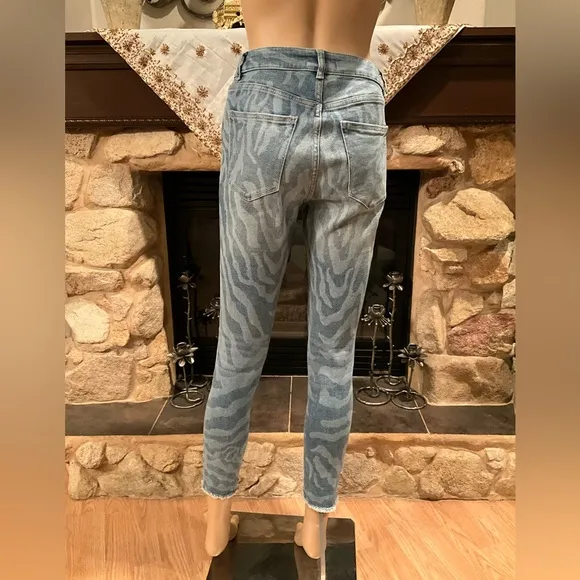 DL 1961 SAHARA Farrow Cropped High Rise Skinny Jeans 28