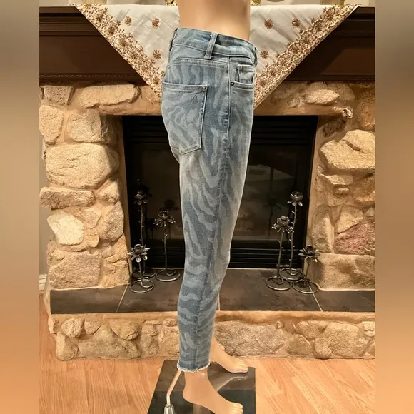 DL 1961 SAHARA Farrow Cropped High Rise Skinny Jeans 28
