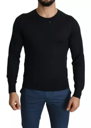Dolce & Gabbana Black Cashmere Crew Neck Sweatshirt Sweater