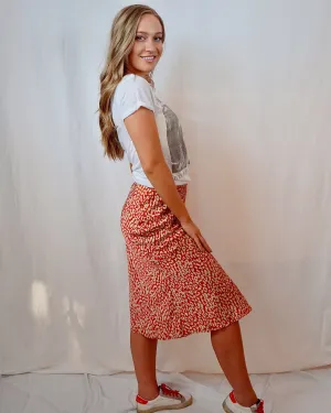 Drapey Leopard Satin Midi