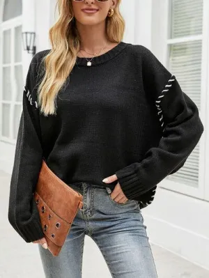 Drop Shoulder Knit Top