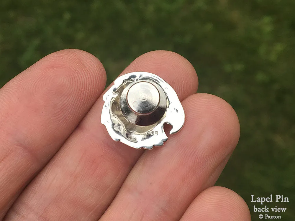 Eagle Head Lapel Pin or Eagle Head Brooch Sterling Silver