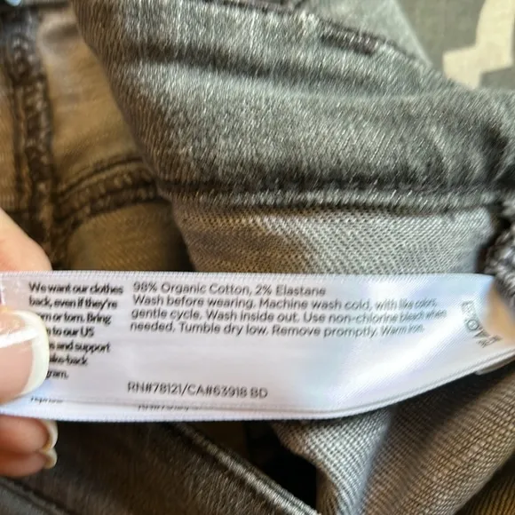 Eileen Fisher grey High Rise jeans sz18P
