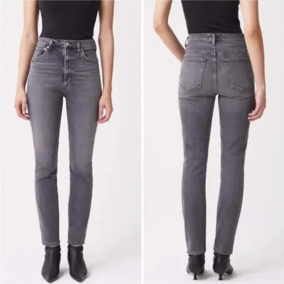 Eileen Fisher grey High Rise jeans sz18P