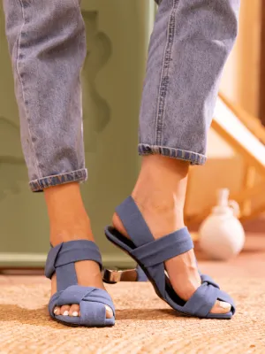 Elenora Wrap Upper Denim Slingback - Blue