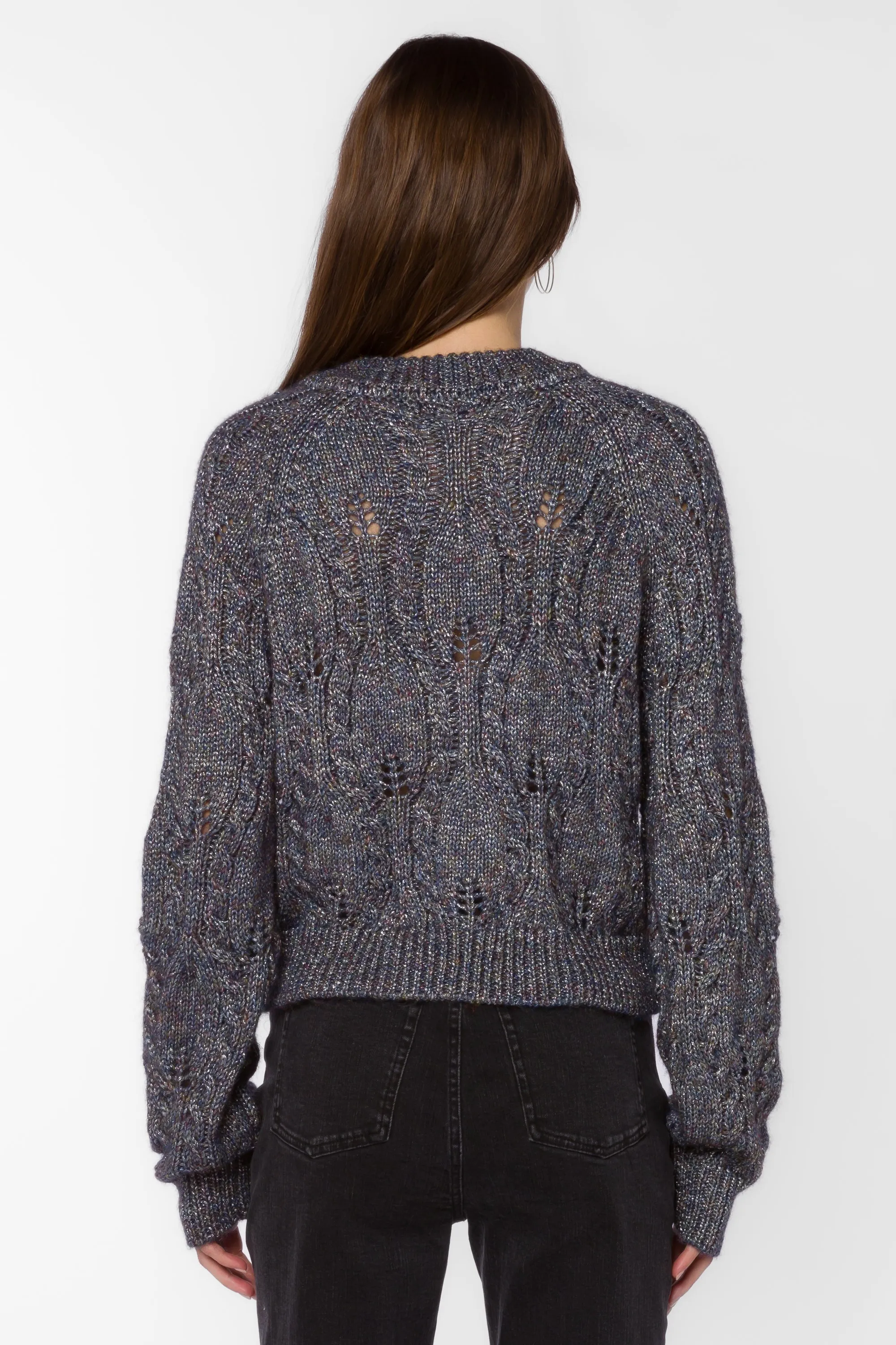 Eloise Charcoal Shimmer Cardigan