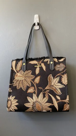 Embroidered Structured Tote