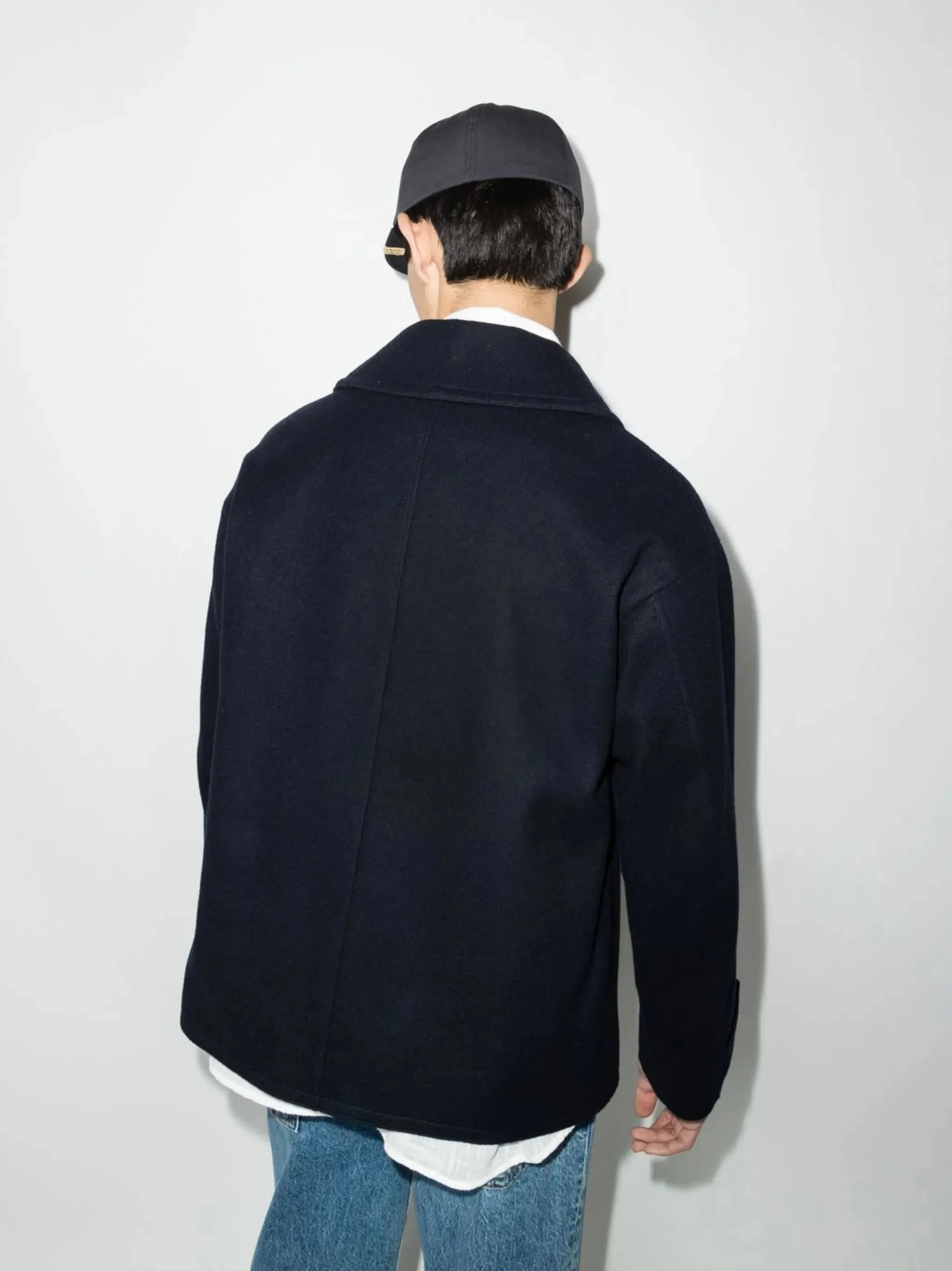 Excellent aftercare Price-busting collar classic double-breasted peacoat