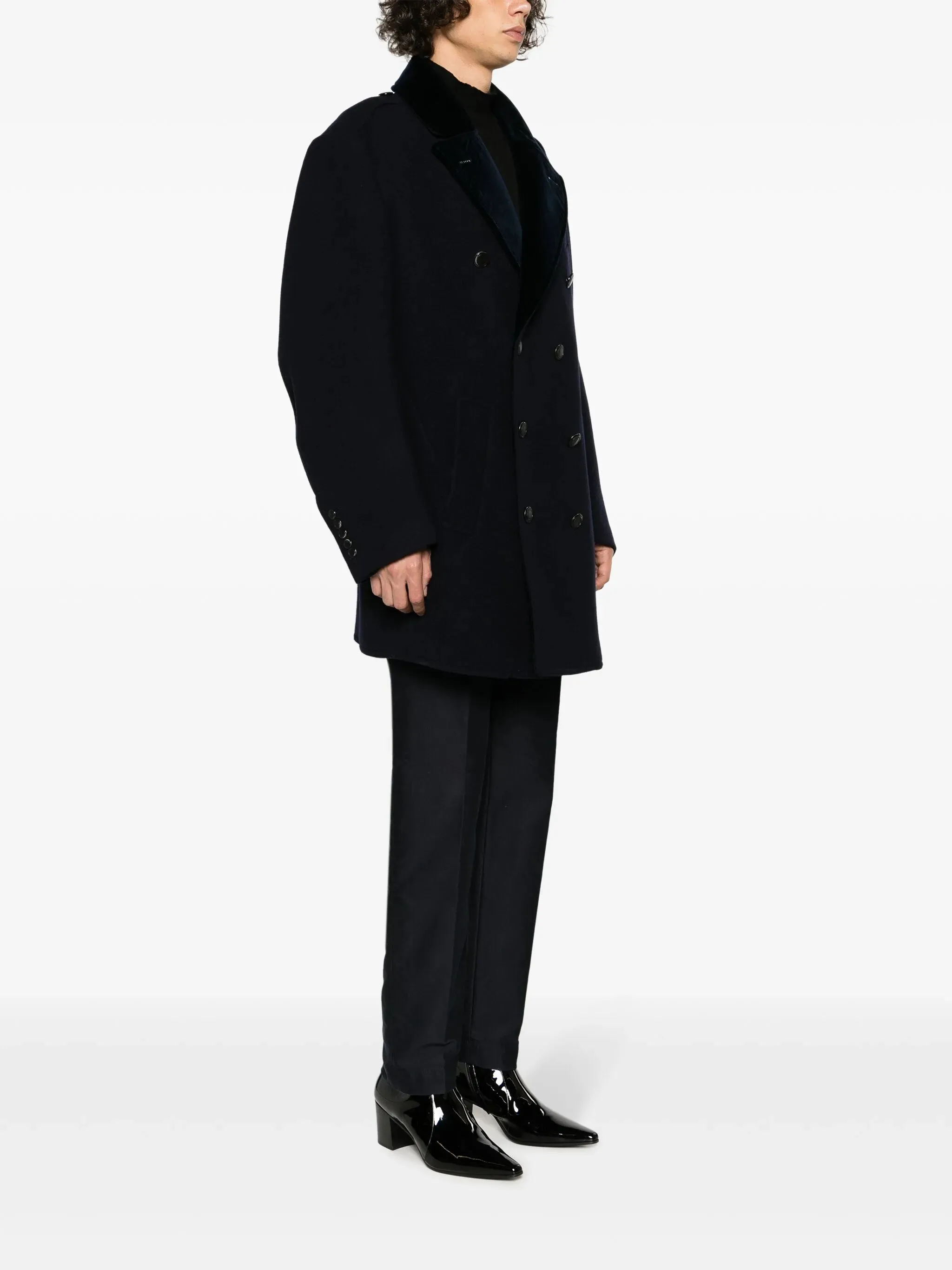 Exquisite double-breasted New Year promotion wool peacoat