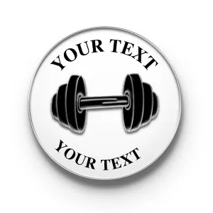 Fitness Pin with Custom Text