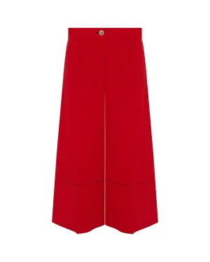 flared cotton trousers