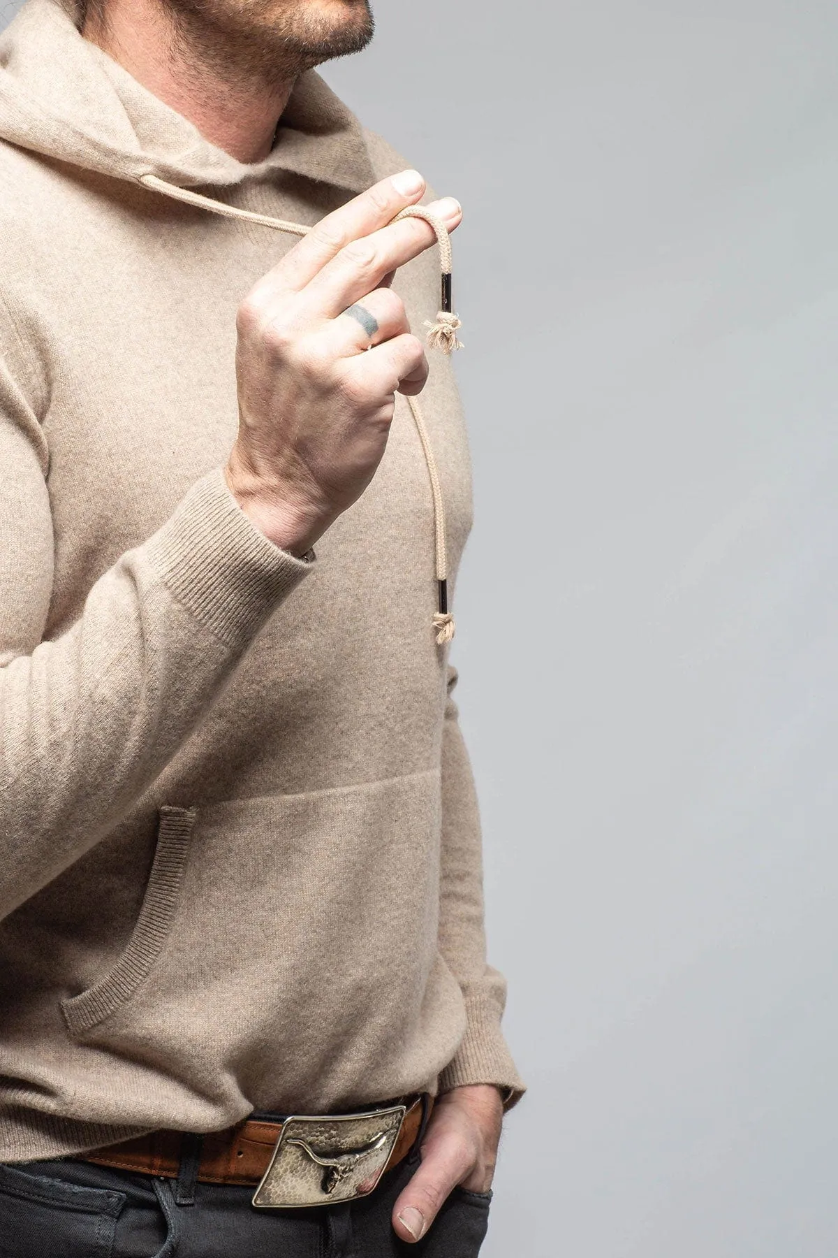 Florio II Cashmere Hoodie In Tan