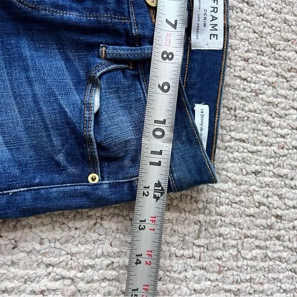FRAME Denim Le Skinny de Jeanne Crop Jeans Tulip Raw Hem