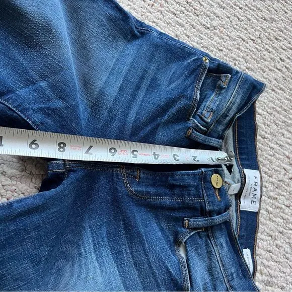 FRAME Denim Le Skinny de Jeanne Crop Jeans Tulip Raw Hem
