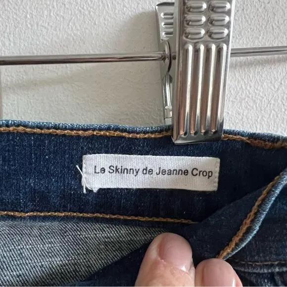 FRAME Denim Le Skinny de Jeanne Crop Jeans Tulip Raw Hem