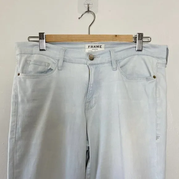 FRAME Le Skinny De Jeanne Light Wash Skinny Jeans - Size 31