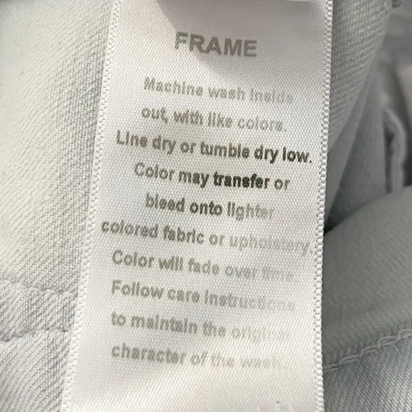 FRAME Le Skinny De Jeanne Light Wash Skinny Jeans - Size 31