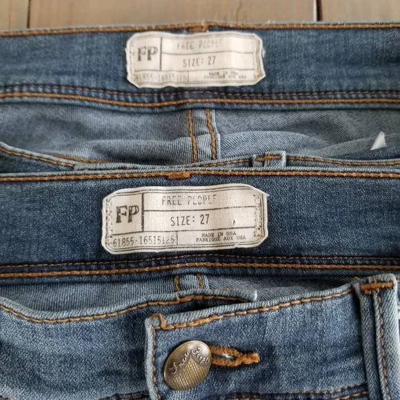Free People 2 pairs of skinny jeans size 27