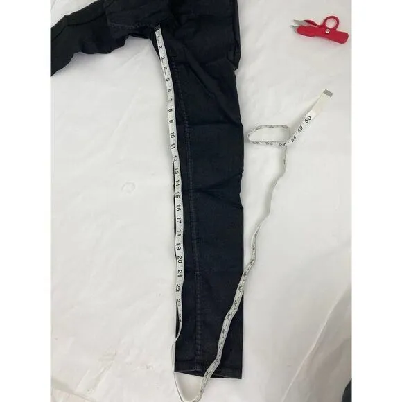 Free People High-Rise, High-Waisted Black Sparkle Glitter Jeans - Sz 25