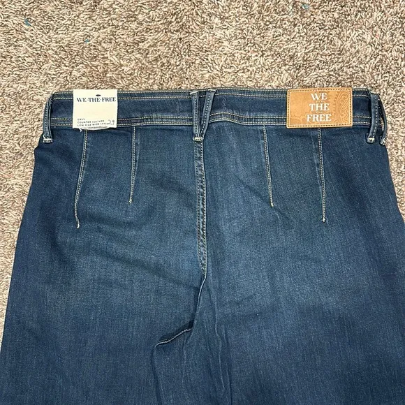Free People We The Free Curvy Counter Culture Wide Leg Cropped Jeans