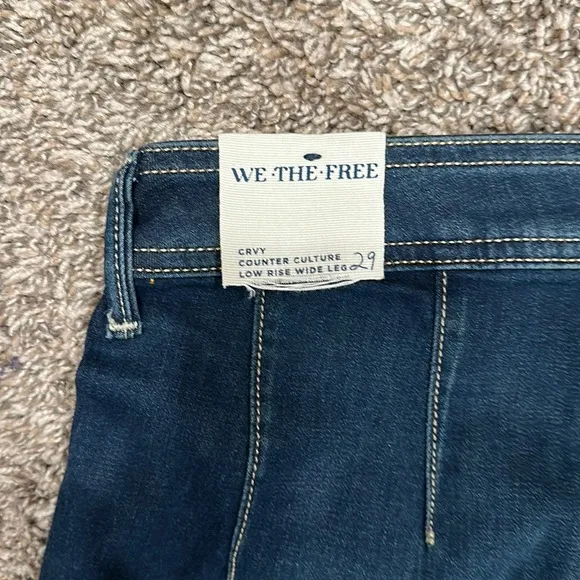 Free People We The Free Curvy Counter Culture Wide Leg Cropped Jeans