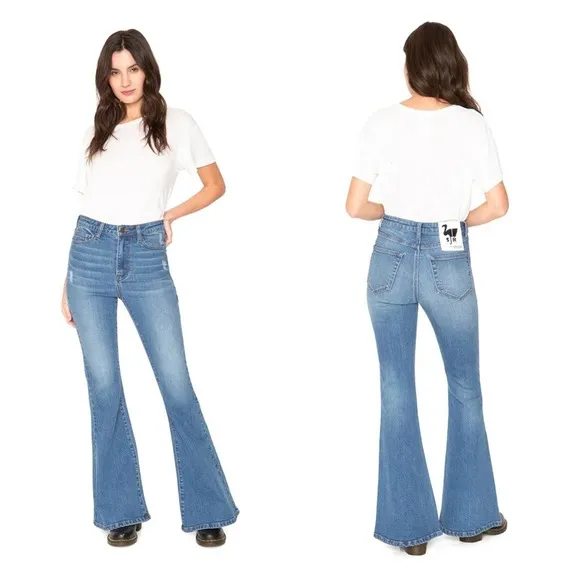 Free People x Sandrine Rose - NWT Super Flare Jeans