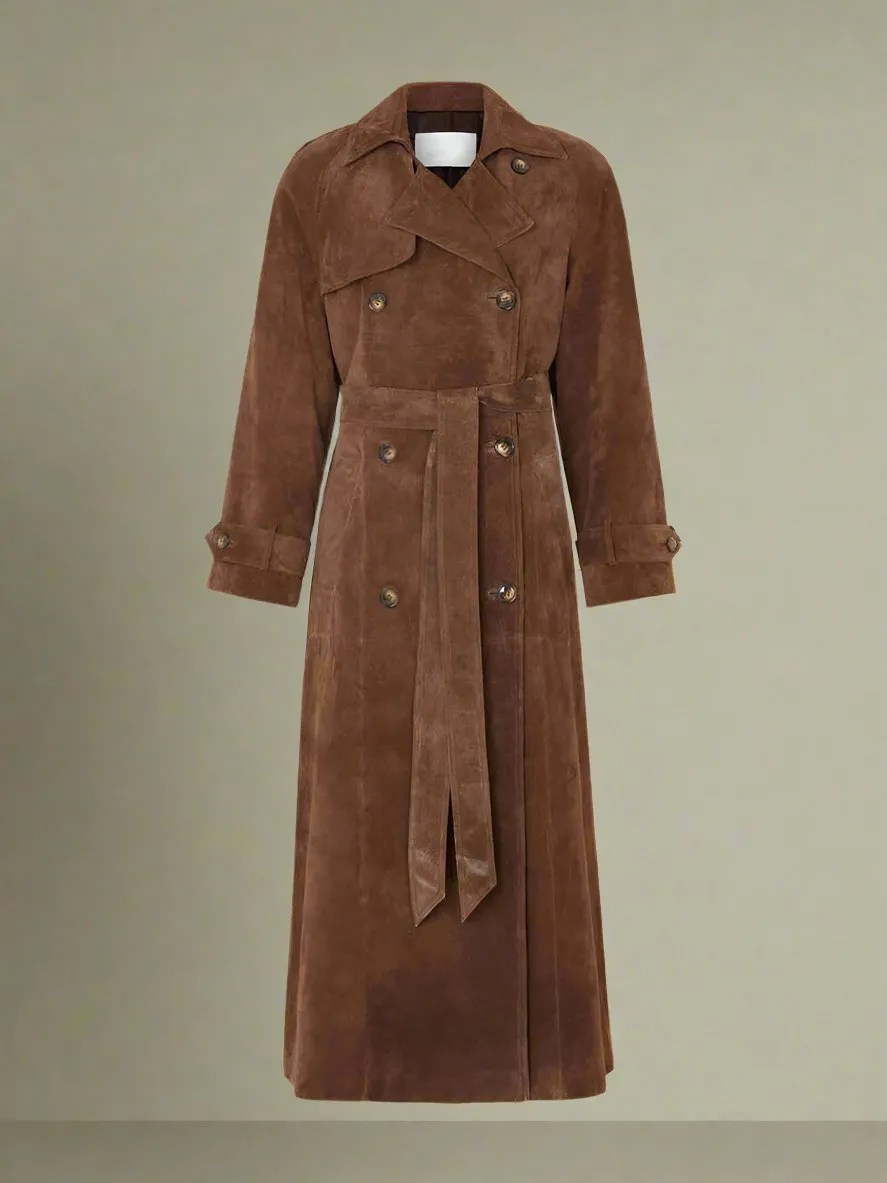 FREYA | SUEDE TRENCH COAT