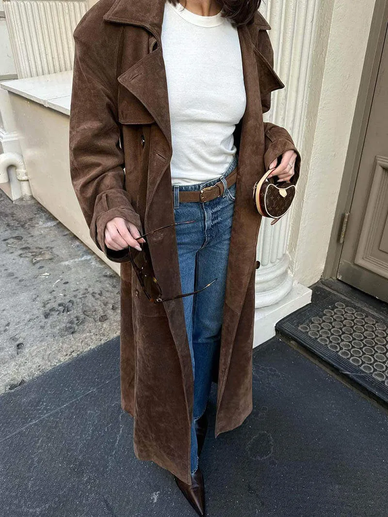 FREYA | SUEDE TRENCH COAT