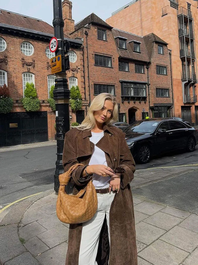 FREYA | SUEDE TRENCH COAT